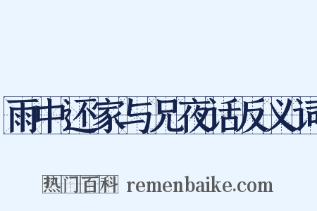 雨中还家与兄夜话反义词是什么意思的图片